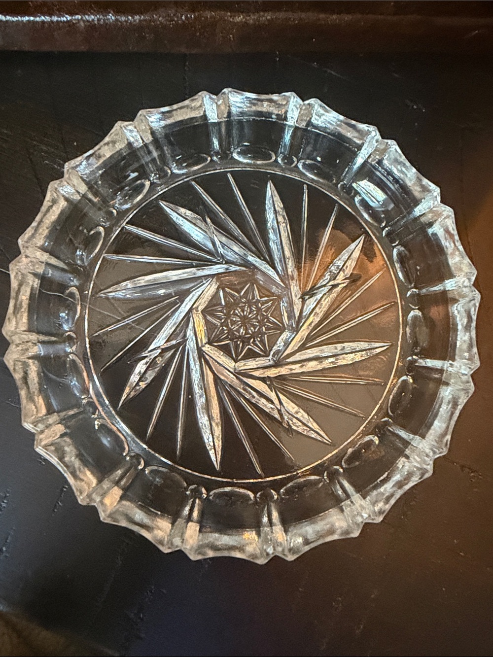 Vintage Set of 11 Bohemian glass coasters pinwheel pattern - Picture 2 of 7